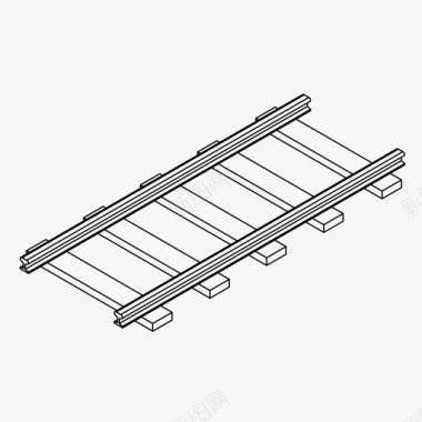 绿色铁轨铁轨铁路运输图标图标