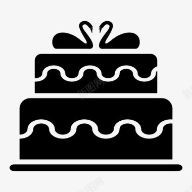 结婚蛋糕面包店饼干图标图标