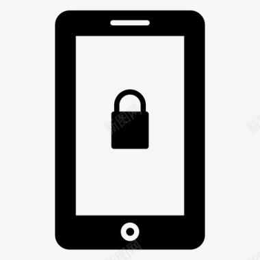 智能手机保护锁商业报告图标图标