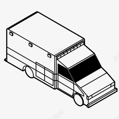 实用包生命支持救护车紧急情况图标图标