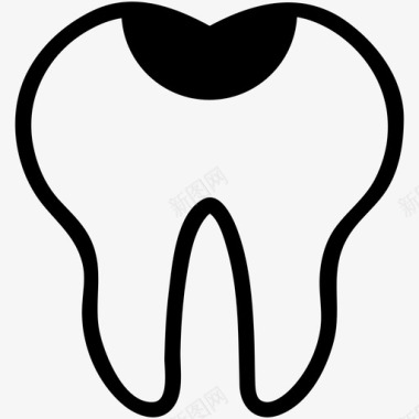 刷牙的牙齿牙齿牙医磨牙图标图标