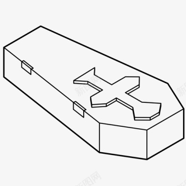 鬼魂万圣节棺材死亡葬礼图标图标