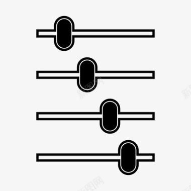 音频曲目均衡器音频混音器图标图标