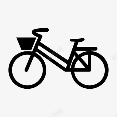 大小轮子自行车女自行车自行车骑行图标图标