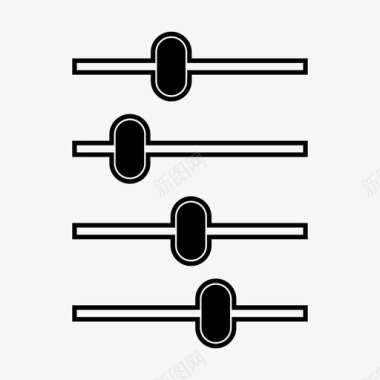 无线电调谐器均衡器混音器音乐图标图标