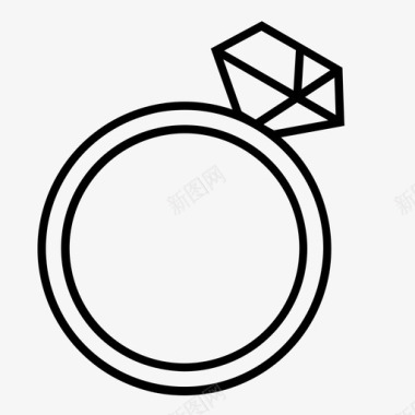 结婚戒指钻戒订婚图标图标