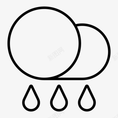 雨水天气云生态图标图标