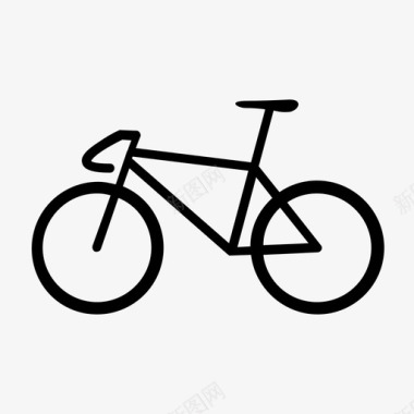 大小轮子自行车修理工自行车骑行图标图标