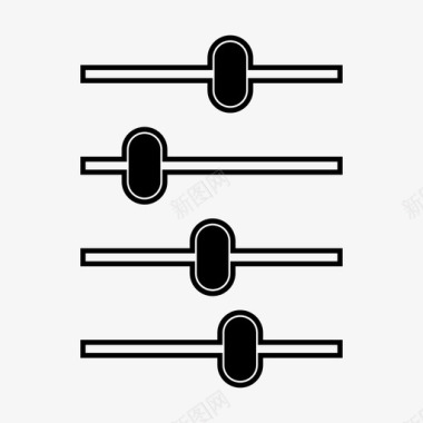 无线电调谐器均衡器混音器音乐图标图标