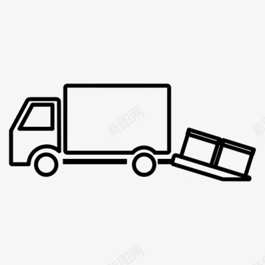送货箱送货箱送货卡车包装图标图标