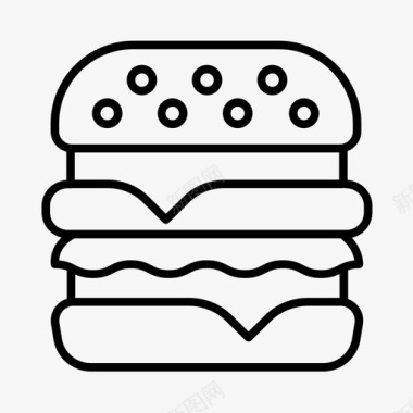 汉堡烘焙店快餐图标图标