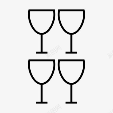 玻璃饮用水婚礼图标图标
