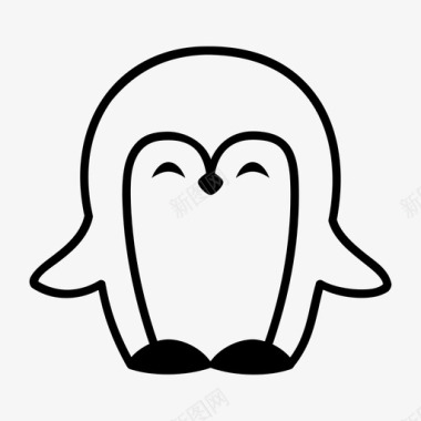 企鹅动物南极企鹅图标图标