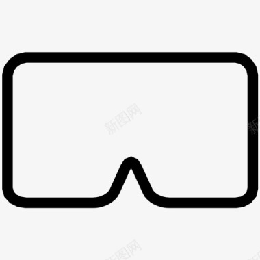 虚拟玻璃硬纸板耳机虚拟现实图标图标