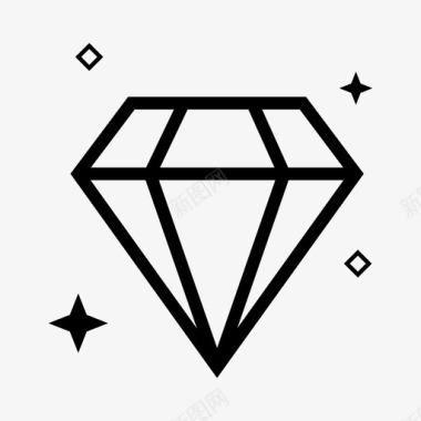 钻石珠宝财富图标图标
