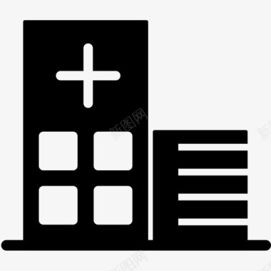 医院大楼图标医院icon实心图标
