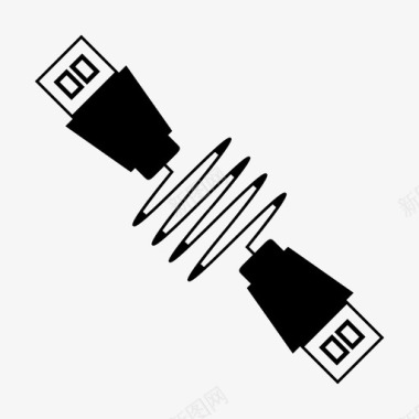 电源线插头usb电缆连接器图标图标