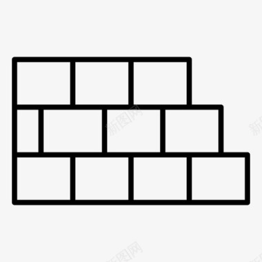老砖墙建筑砖墙图标图标