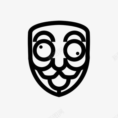 匿名狂表情符号黑客图标图标
