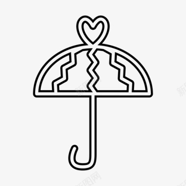 雨伞婚礼图标图标