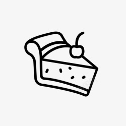 假日套餐派秋天樱桃图标高清图片