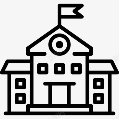 学校建筑房地产图标图标