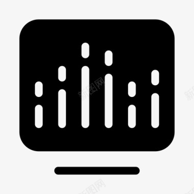 充电显示频谱分析仪显示器屏幕图标图标