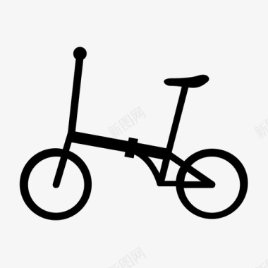 大小轮子自行车折叠自行车自行车骑行图标图标