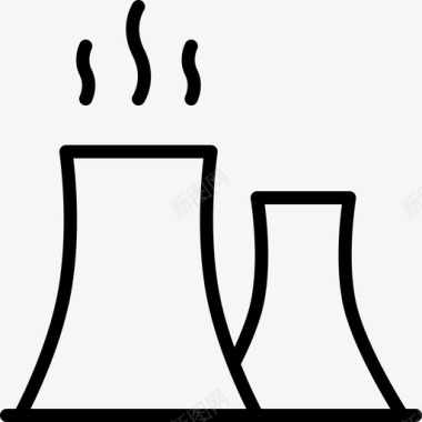 矢量发电发电厂电力能源图标图标