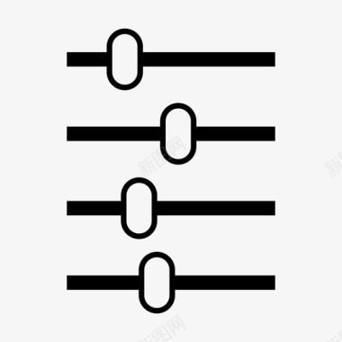 声音混合器均衡器音乐声音图标图标
