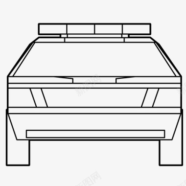 巡逻警察公路巡逻汽车紧急情况图标图标
