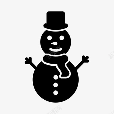 彩绘圣诞雪人雪人圣诞节图标图标