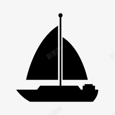 船帆船航海船海图标图标