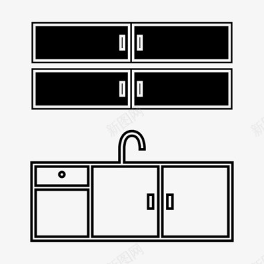 民国室内水槽室内厨房水槽图标图标