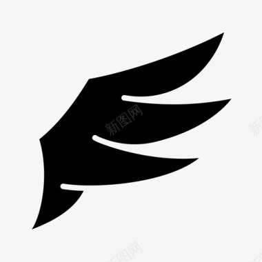 蝙蝠的翅膀标志翅膀飞翔自由图标图标