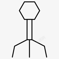菌体噬菌体细菌细菌感染图标高清图片