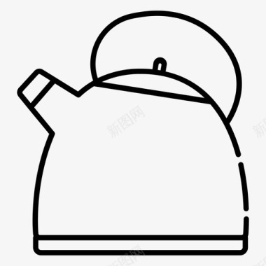 烘焙logo茶壶饮料热的图标图标