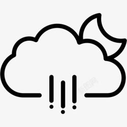 云带雨云带月多云天气图标高清图片