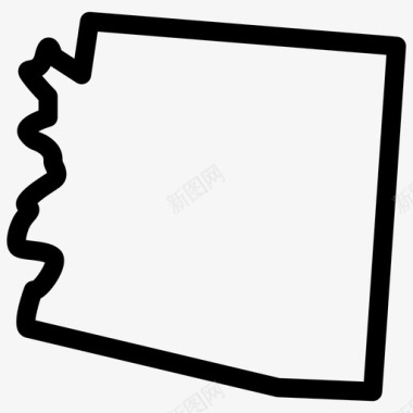 亚利桑那州地图亚利桑那州美国各州地图大纲图标图标