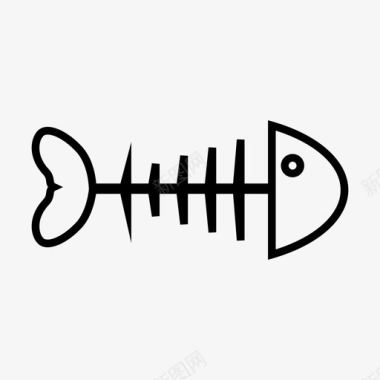 鱼骨死鱼食用鱼图标图标