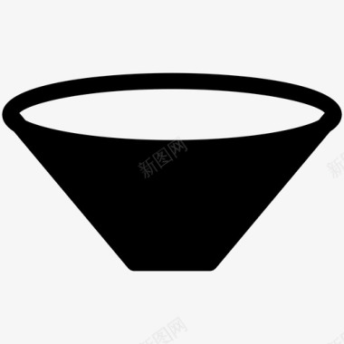 无柄漏斗过滤器实验室设备填充图标图标