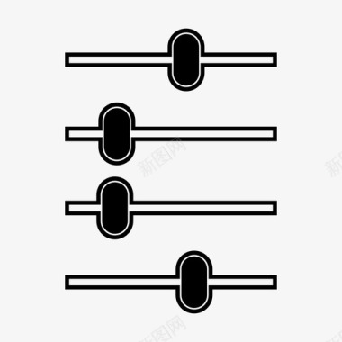无线电调谐器均衡器混音器音乐图标图标
