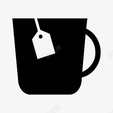 茶杯袋子饮料图标图标