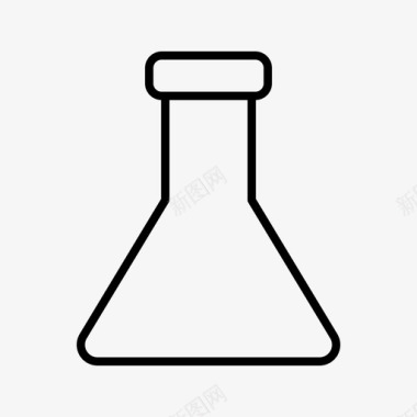 实验室锥形瓶化学烧瓶实验室图标图标