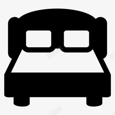 小米枕头床旅馆枕头图标图标