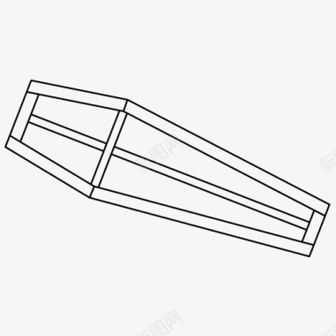 咖啡色棺材棺材死亡葬礼图标图标