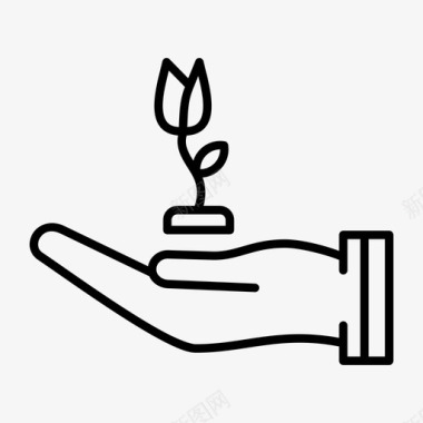 舀植物勺植物手指图标图标