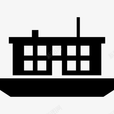 游艇驳船漂浮物图标图标