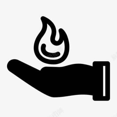 火焰之手火热图标图标