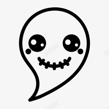 恐怖幽灵表情符号幽灵图标图标
